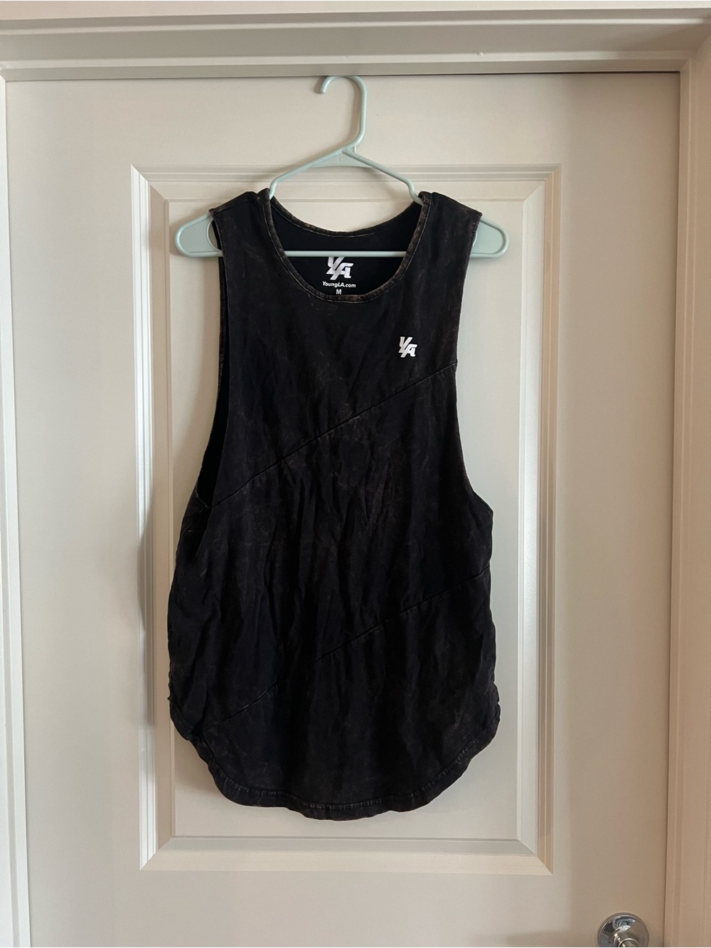 YoungLA Washed Black Muscle Tank Top - Young Los Angeles Brand